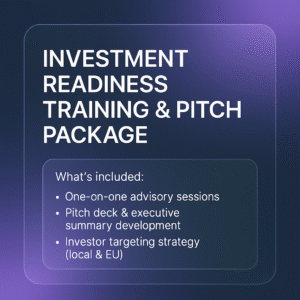 🟣 4. Investment Readiness Training & Pitch Package
